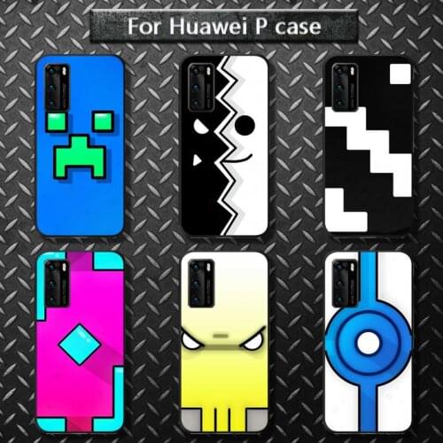 Hot Geometry Dash game Phone Case for huawei P40 pro lite P8 P9 P10 P20 P30 psmart 2019 2017 2018