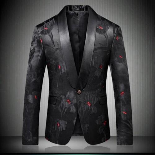 Design Coat 2020 Latest Single Breasted Rose Blazer Men Wedding Jacket Prom Party Costumes Stage Singers Dress Mens Blazers 9008