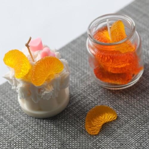 Orange Candle Mold Silicone Mold Fruit Shape Mousse Baking Molds Candle Making Moulds Handmade Soap Tools Fondant Cake Molds