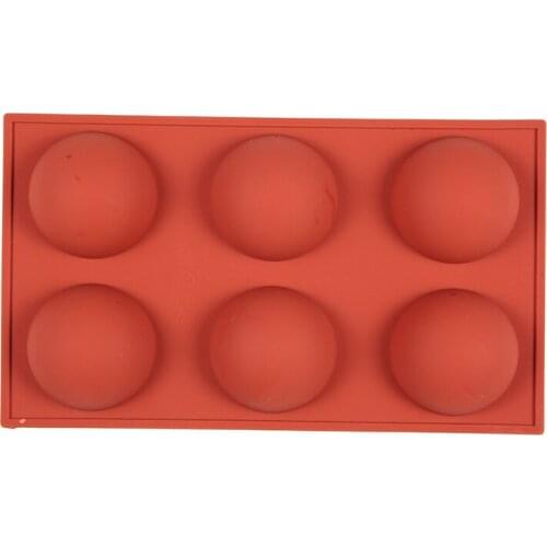 6 holes Chocolate Sphere Mold Half Ball Mold Hemisphere Shape Silicone Chocolate Cake Mousse Dessert Baking Pastry Bakeware