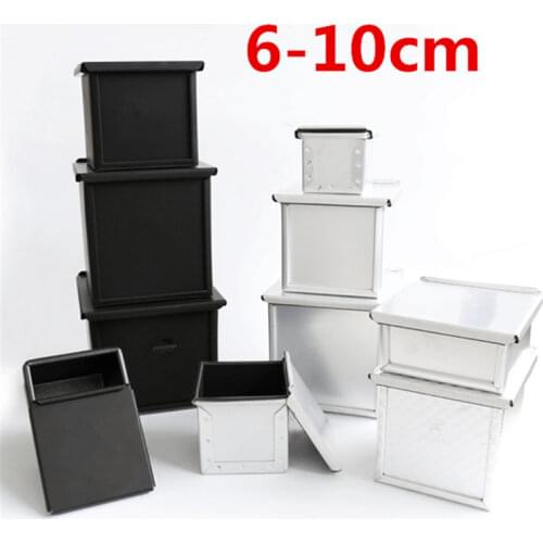 Toast Mold with Cover Mini Nonstick Square Loaf Pan Aluminized Steel Bread Cake Baking Pastry Dessert Making Mould with Lid