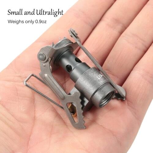 Lixada Titanium Alloy Gas Stove Pulse Ignition Gas Burner Stove Cooking Lighter Outdoor Stove Piezoelectric Igniter