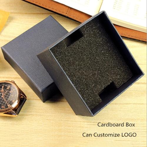 Cardboard Watch Storage Box Black/Brown Package Clock Cases With Sponge New Watch Gift Box For Men And Women Jewellry Boxes