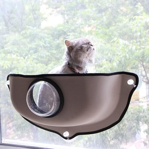 Creative Transparent Cover Cat Hammock Cat Window Bed Lounger Sofa Cushion Hanging Shelf Seat for Ferret Chinchilla