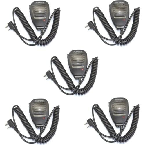 Lot 5PCS Original 2 Pin K Type PTT Mic Speaker for Baofeng UV-5R Plus BF-888S UV B6 UV-B5 UV-82 GT-3 UV5R Portable Radio
