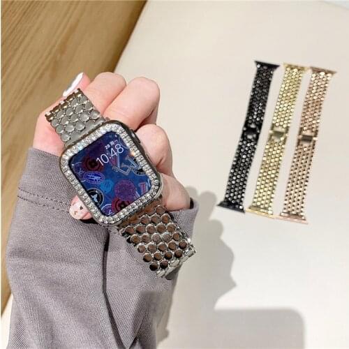 YAYUU Fish Scale Bands For Apple Watch Band 42mm 44mm 38mm 40mm Metal Replacement Strap For Apple Watch Series 5/4/3/2 Bracelet