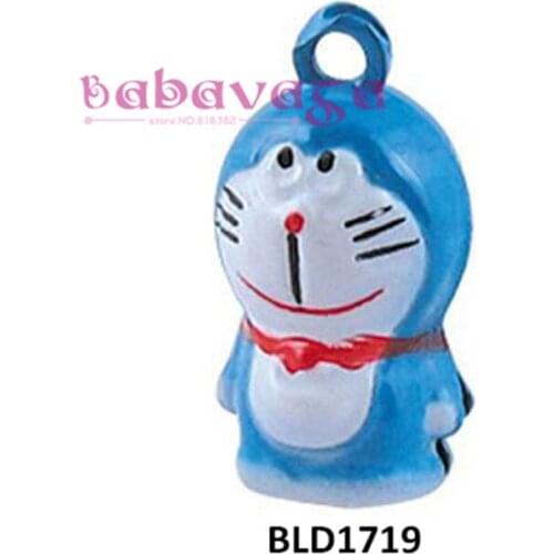 Lovely Blue Cat Cartoon Bell Charms Pendant Necklace Bracelet Craft Jewelry Accessories