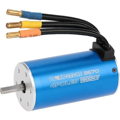 RC 3670 1900KV 2150KV 2650KV 4 Poles Sensorless Brushless Motor for 1/8 RC Car Truck Models For RC Boat Accessories