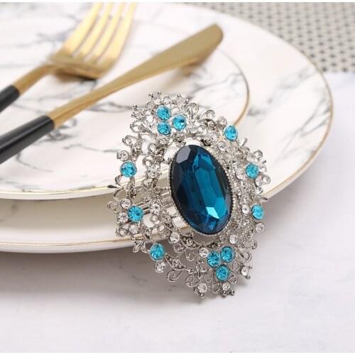 10pcs New hotel wedding flower napkin ring Creative European napkin buckle ring set decoration jewelry napkin rings