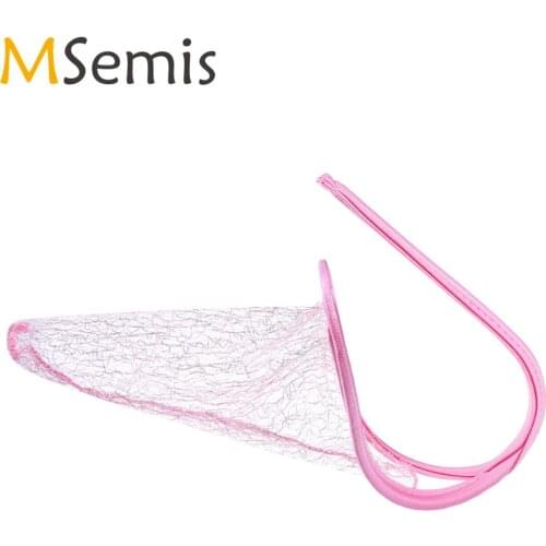 MSemis Men C-String Sissy Sexy Eroti Mini Lingerie Mesh Male Closed Penis Sheath Thong Invisible Lace Underwear Gay Underpants