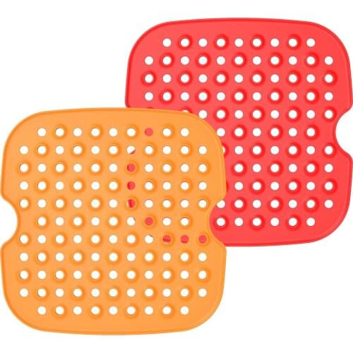 2021 New Air Fryer Liner Air Fryer Mat Food Grade Non-Stick Silicone Fryer Basket For 7.5~8.5 Inch Air Fryers Steamers