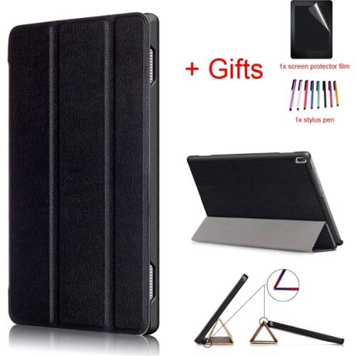 Solid Case for Lenovo TAB 4 10 TB-X304F TB-X304N 10.1" 2017 ,Smart Magnet Stand Protective PU Leather Funda Cover +Film+Pen