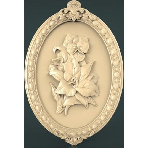 Relief Decor Painting Plant Leaf 3d STL Model Relief for CNC Router 3D Printer Artcam Aspire