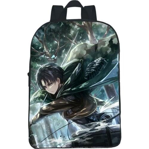 Attack On Titan School Bag Boy Girl Bag Kindergarten Small Backpack Anime Cartoon 3D Printing Fashion Bookbag Customize Knapsack