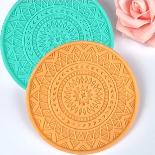 Silicone Coaster Mold Round Coaster Mold For Resin Casting DIY Mug Fondant Mat Epoxy Mold Hand Mading Home Office Deco