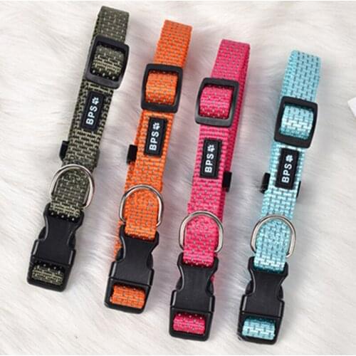 New Reflective Soft Dog Collar Nylon Adjustable Collar Dog Training Pet Supplies Dropshipping