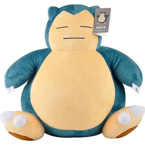 TAKARA TOMY Pokemon anime peripheral Snorlax Plush Dolls With label kawaii room decor Stuffed Toy Collection Kid birthday Gift