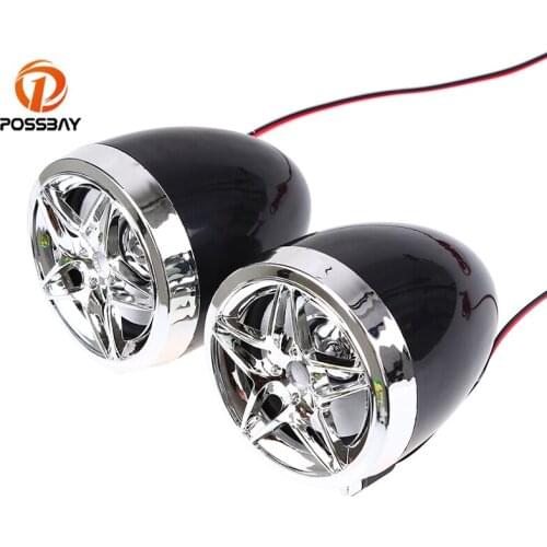 POSSBAY Waterproof Motorcycle Speaker for Honda Yamaha Suzuki Harley Motorcycle USB Charger Player Bluetooth Audio for CG125