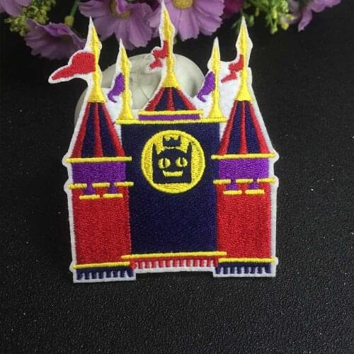 Cat house Iron On Patch Embroidered Applique Sewing Label punk biker Patches Clothes Stickers Apparel Accessories Badge