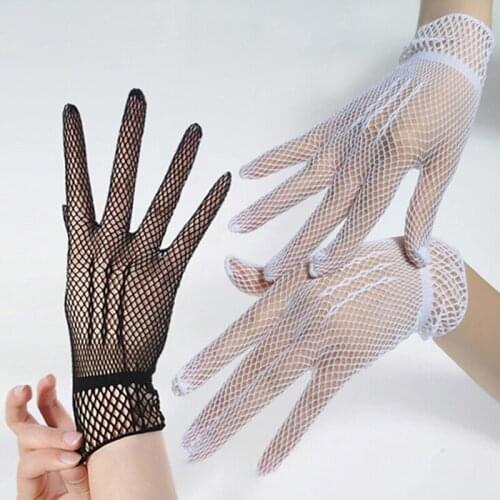 Women Summer UV-Proof Driving Gloves Mesh Fishnet Gloves 17Oct19