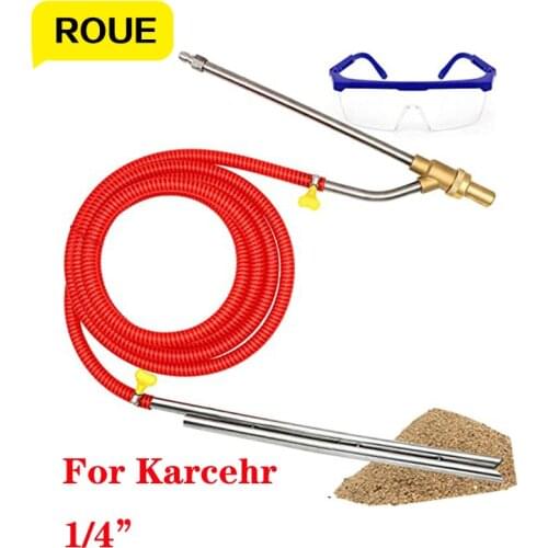 1/4 Inch Quick Connect or Compatible For Karcher k2-k7 Car Pressure Sand Wet Blasting Kit Hose Wet Sandblaster Attachment