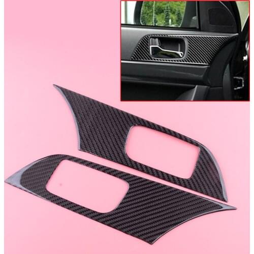 1 Pair Window Lift Switch Panel Cover Trim Car Carbon Fiber Fit For Mitsubishi Lancer Evo X 2008 2009 2010 2011 2012 2013 2014