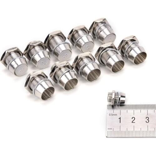 10pieces 5mm Silver Color LED Lamp Base Holder sets Panel Thread Mount Socket LED Accessory