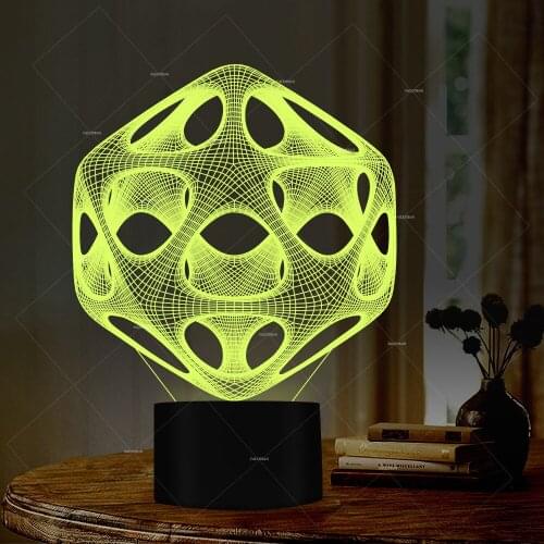 3d Visual Stereo Lamp Led Art Abstract Modeling Creative Led Night Light Romantic Gift 3d Light Fixtures