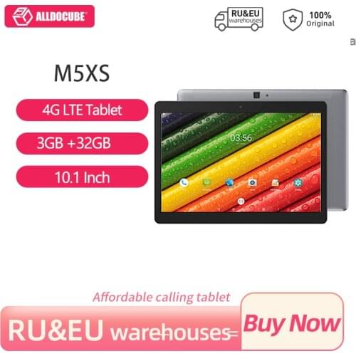 ALLDOCUBE M5XS 10.1 Inch Android Tablet 4G LTE 3GB RAM 32GB ROM MTKX27 10 Core Phone Calling Tablets PC 1920*1200 IPS GPS