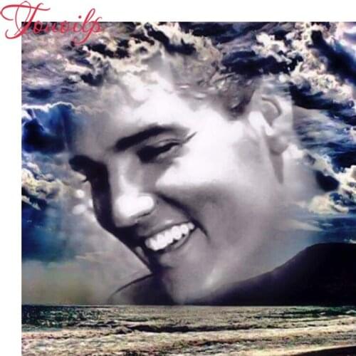 TOUOILP Full Square/Round Drill 5D DIY "Elvis" 5d diy Diamond Painting 3D DIY Diamond Embroidery Cross Stitch Mosaic Decor Gift