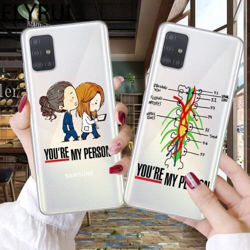 Greys Anatomy You Are My Person Phone Case For Samsung A52 A72 A32 A42 4G 5G A02 A12 A31 A41 A51 A71 A21S A50 A70 A40 Cover Capa