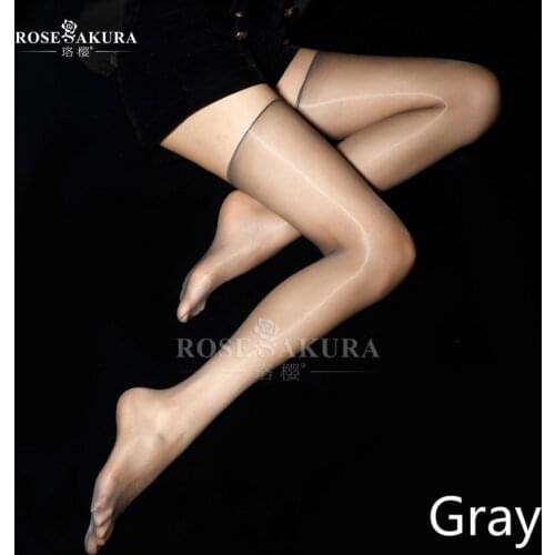 Women Sexy Oil Stockings Bright Silk Ultra Thin Over The Knee Socks Flesh Light Thigh High Boundless Long Solid Stocking