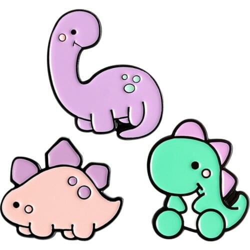 Dinosaur Park Enamel Pin Custom Cute Animal Badge Tyrannosaurus Brooches Bag Clothes Lapel pin Fashion Jewelry Gift Kids