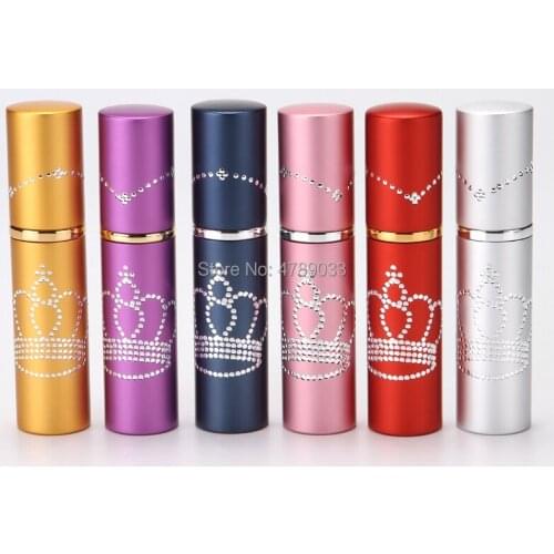 10/30/50pcs 10ml Mini Refillable Perfume Spray Bottle Aluminum Spray Atomizer Travel Portable Cosmetic Container Perfume Tube