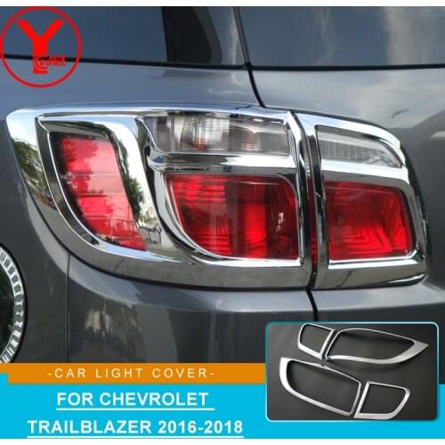 Chrome Tail Light Cover Trim Rear Lamp Frame Overlay Molding For chevrolet trailblazer holden colorado 2016 2017 2018 YCSUNZ