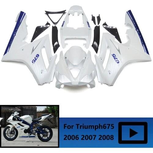 For Triumph Daytona 675 2006 2007 2008 Motorcycle ABS Injection Fairing Kit, Motorcycle Daytona 06 08 07 Body Fairing Protection
