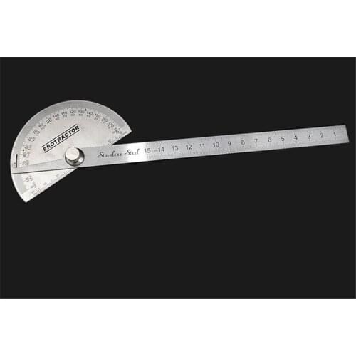 10cm 15cm 20cm multifunction stainless steel roundhead angle ruler mathematics measuring tool Measuring angle ruler