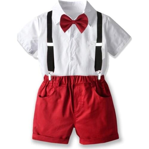 Fashion White Baby Boys Clothes Children Suit Newborn Tracksuit Formal Dresses 4Ps Costumes For Children For 1st Birthday Dress