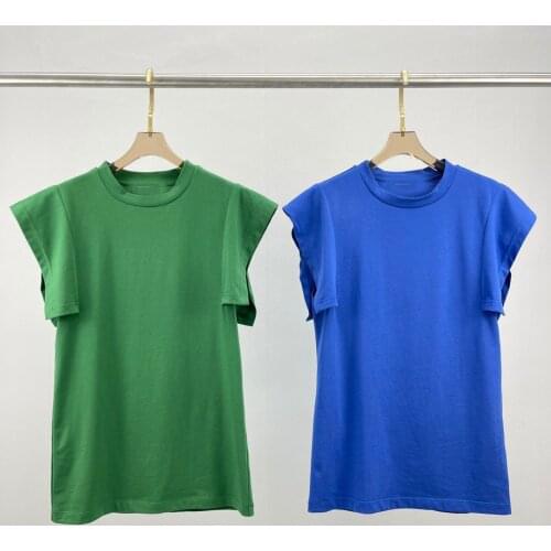 2021 New Summer Women Cotton Casual Short Sleeve T-Shirt Ladies Luxury Tops Tee 2 Color Rmsx 6.08
