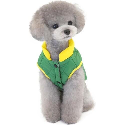 Pet clothing Dog clothing autumn/winter clothing new pet clothing two-legged cotton-padded coat winter two-bag cotton vest