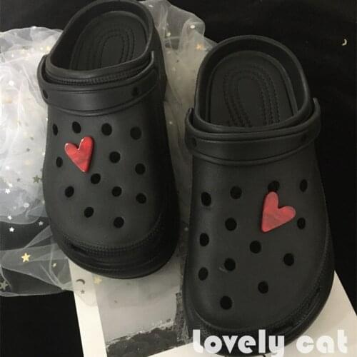 Hot Sale Shoe Charms Chinese Style Red Hand-painted Love PVC Designer Croc Charms Shoe Accessories Hole Shoes Charms Croc Charms