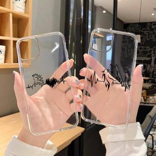 Horse Pony Horse Heartbeat Phone Case Transparent for iPhone 11 12 mini pro XS MAX 8 7 6 6S Plus X 5S SE 2020 XR