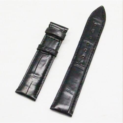 High quality Bamboo pattern crocodile leather strap in stock bamboo pattern leather strap, original buckle can be customized