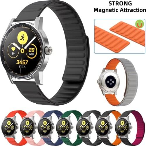 20mm 22mm Silicone Magnetic Strap for Samsung Galaxy Active 2/Galaxy Watch 42mm 46mm/Galaxy Watch 3 45mm 41mm Watchband