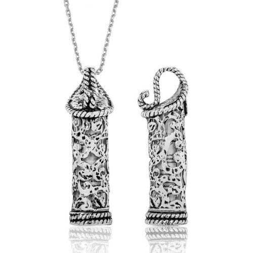 Silver Cevşen Lady Necklace