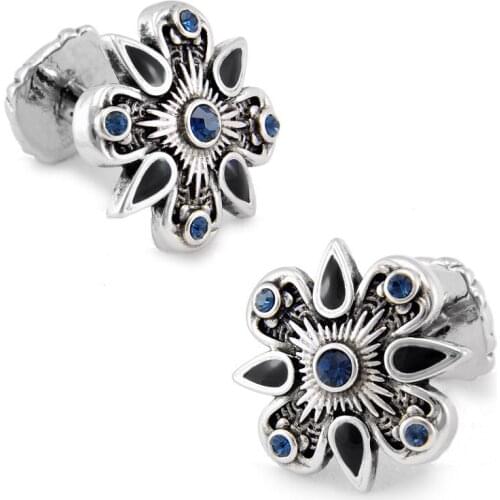 SPARTA White Gold Electroplated Gannicus Cross Cufflinks Cuff Links buttons