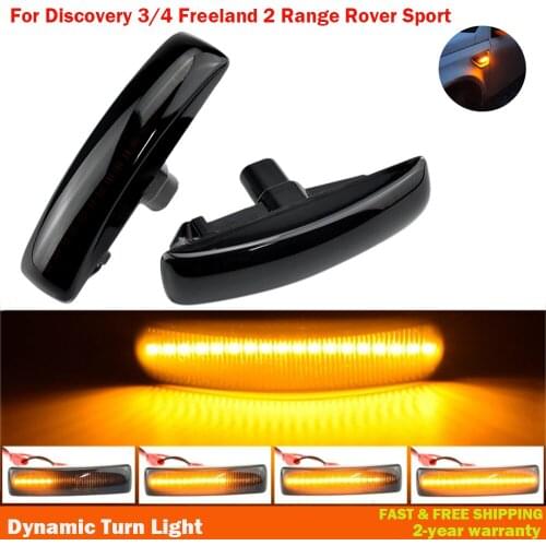 2X LED Turn Signal Dynamic Side Marker Lamps Repeater Indicator Light For Land Rover Discovery 3 4 Rover Sport L320 Freeland 2