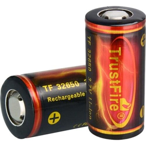 TrustFire 32650 3.7V 6000mAh Li-ion Rechargeable Battery with Protection PCB (1pair)