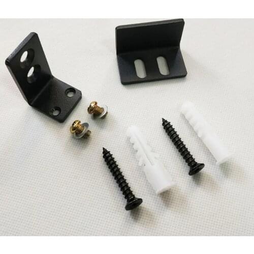 Carbon Steel Barn Door Clip Guide Bottom Floor Roller Stay Guide Moving Sliding Non-Scratch Wall Guides Screws Door Hardwares