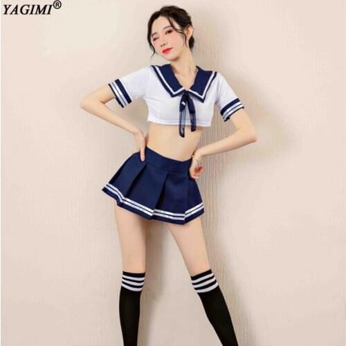YAGIMI Student Uniform Sexy Lingerie Exotic Costumes Kawaii Anime Cosplay Dessous Sexy Hot Erotic Underwear Women Set Nuisette